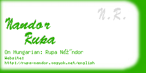 nandor rupa business card